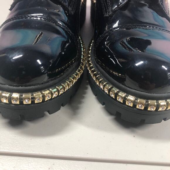 Alexis Bendel Queen -gem embellished logger boots size 6 - Picture 7 of 9